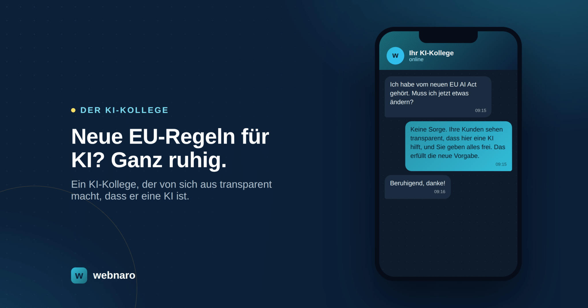 Der KI-Kollege macht transparent, dass eine KI antwortet