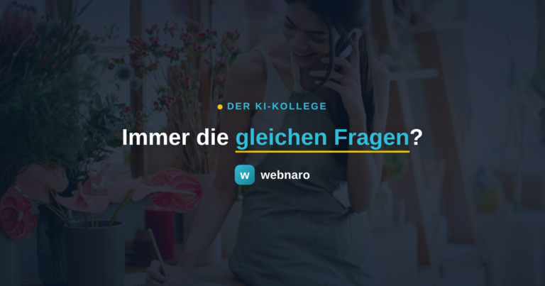 Floristin am Telefon beantwortet Kundenfragen - Der KI-Kollege, webnaro