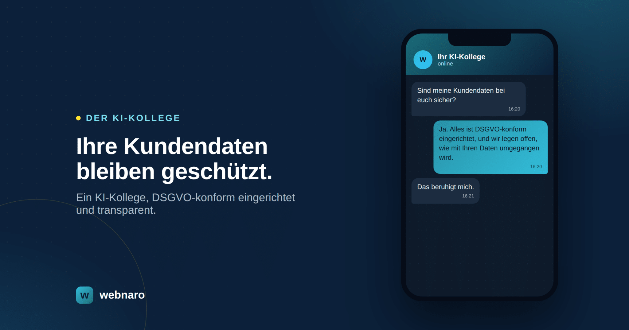 Der KI-Kollege arbeitet DSGVO-konform mit Ihren Kundendaten